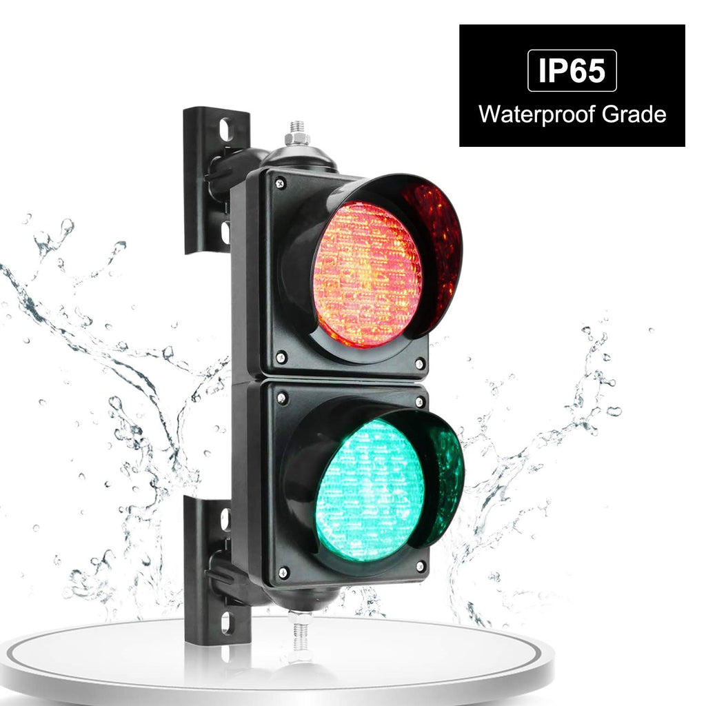 100mm Red/Green LED Traffic Light, DC9-36V, IP65 PC Housing K637251
