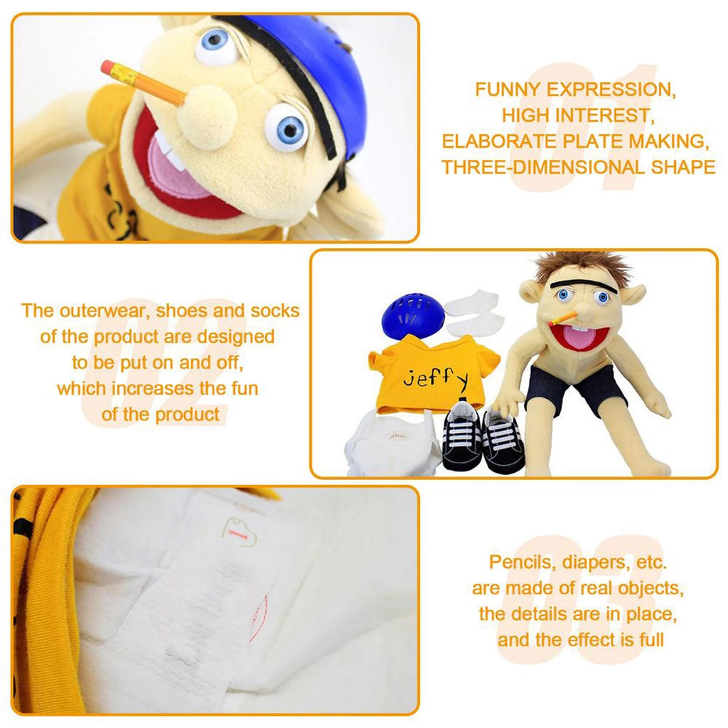 Jeffy Puppet Plush Toy, 24 Inches Hand Puppet N835