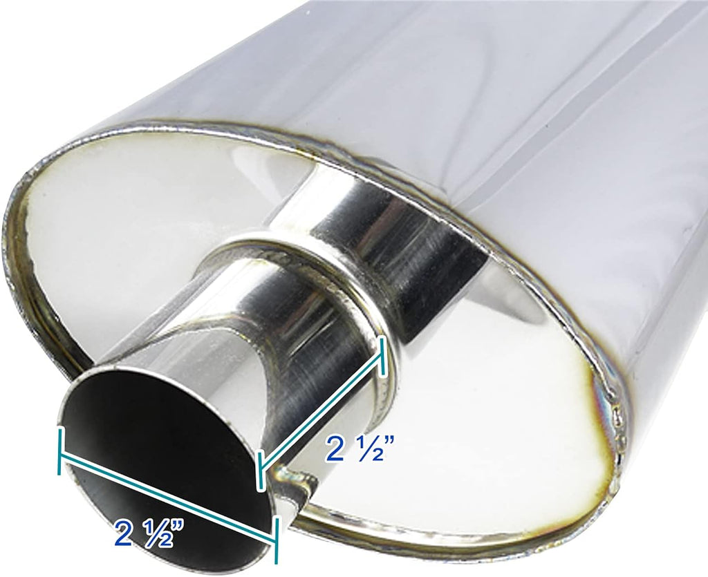 Dual 3" Titanium Exhaust Muffler Pack of 2 R497193