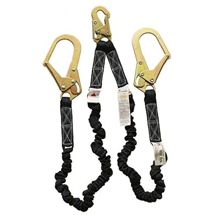 Double Leg Flex Lanyard with 2 Rebar Hooks K986405