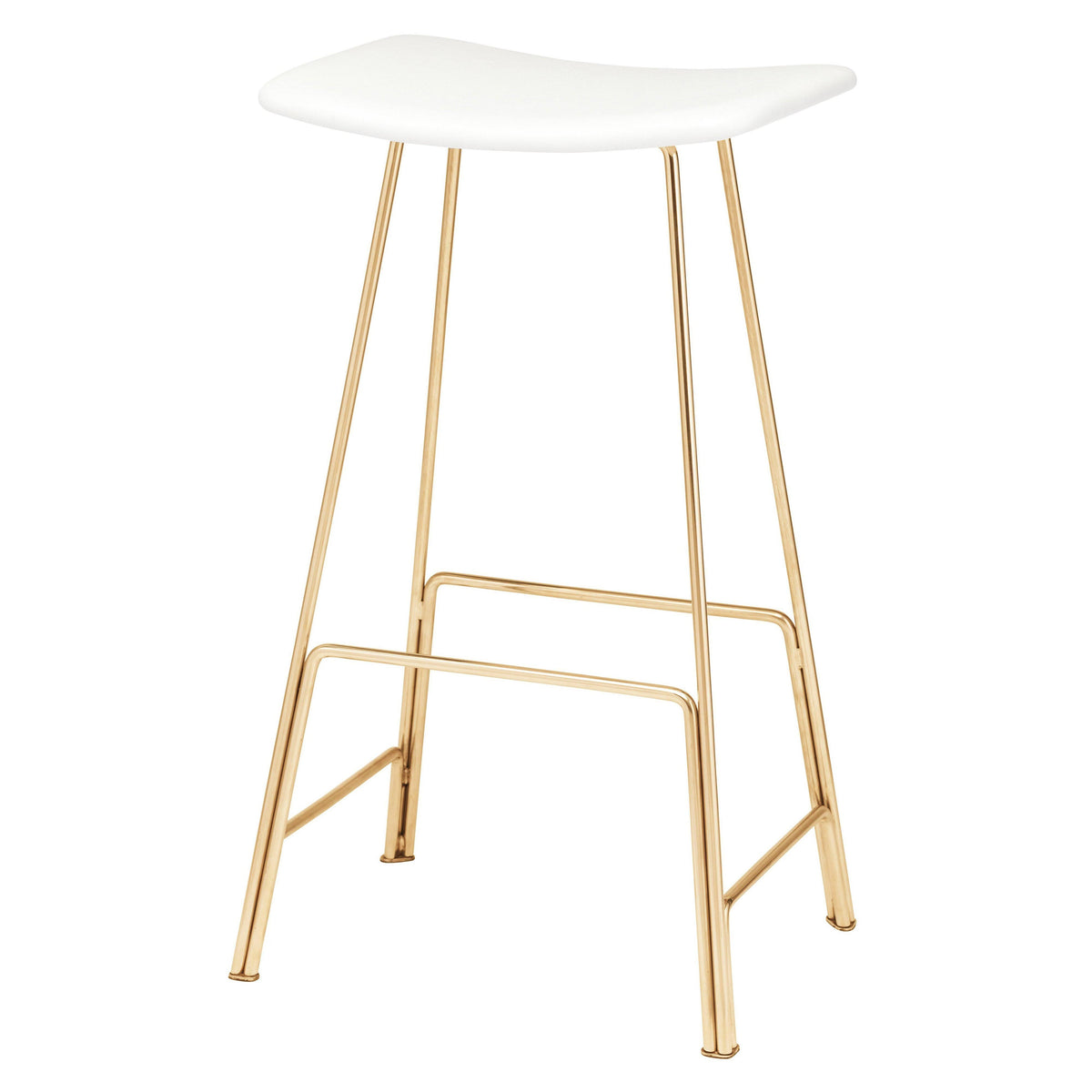 White / Gold Bar Stool J733871