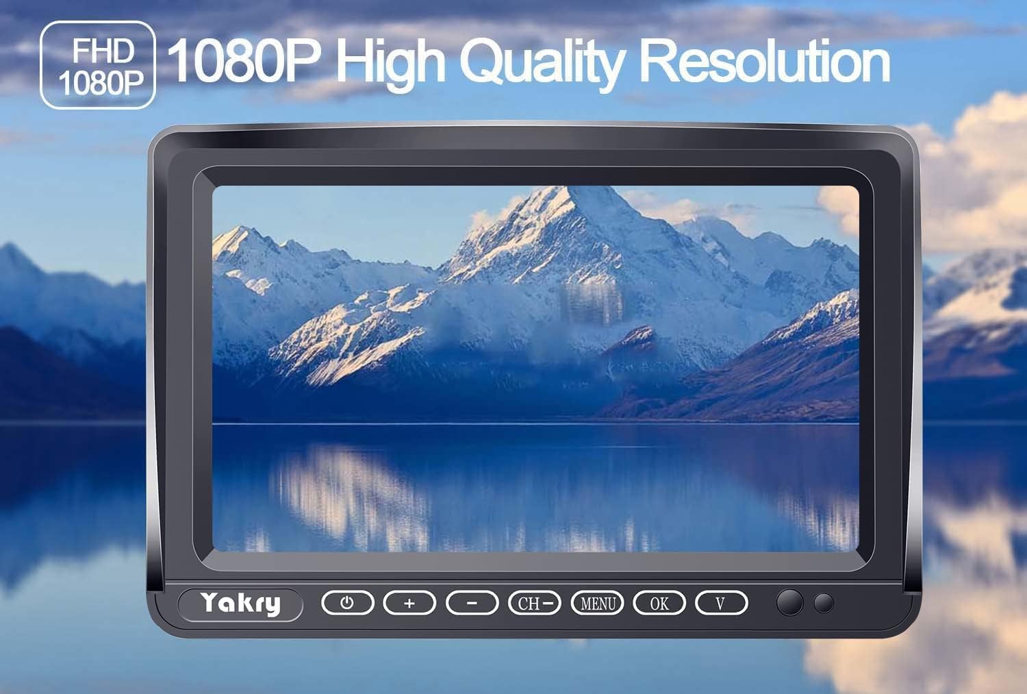 7 Inch Wireless HD 1080P Backup Camera with DVR Monitor X78306