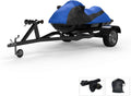 Blue/Black Weatherproof Jet Ski Cover with Trailer Straps & Storage Bag D5952