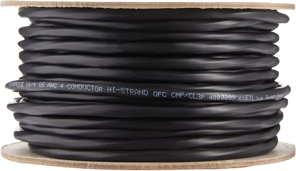16 Gauge 4 Conductor 100ft CMP-Rated Speaker Wire O183179