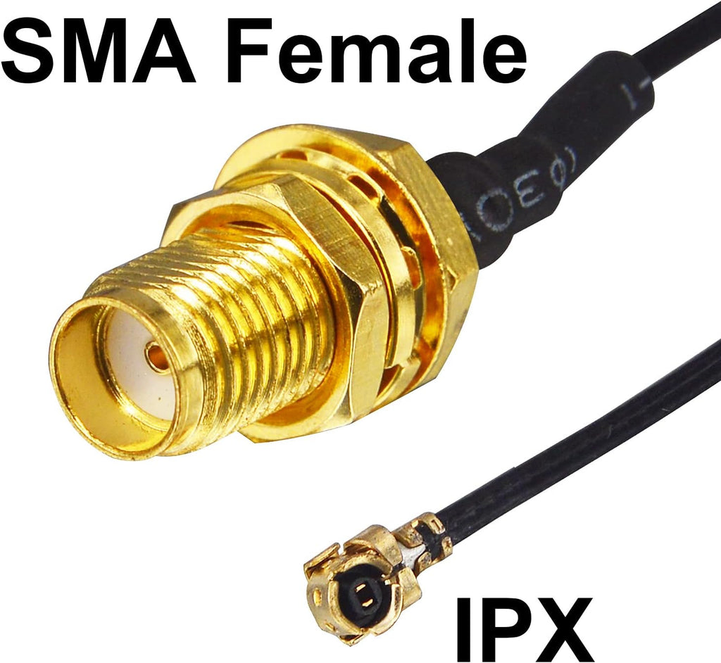 6dbi High Gain Omni-Directional WiFi Antenna & 1.64ft RP-SMA Extension Cable (2-Pack) L1236