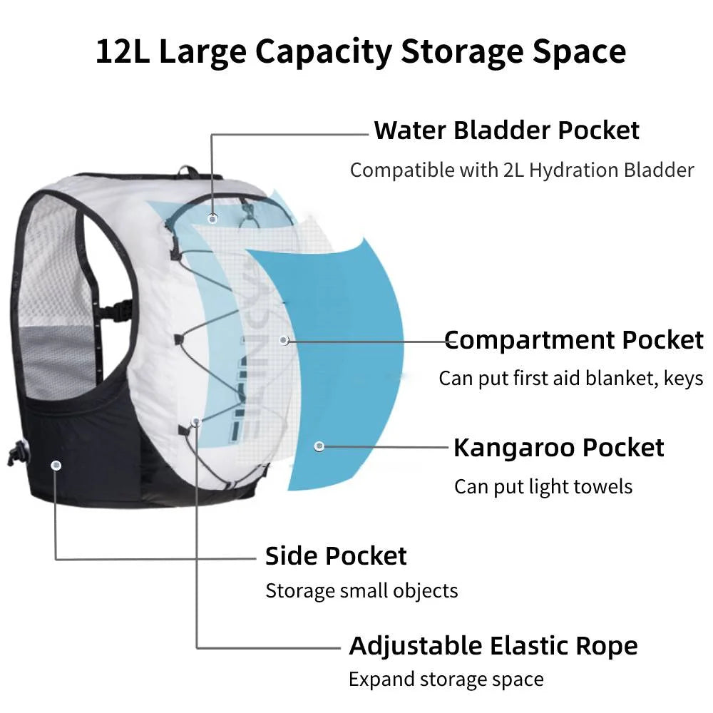 Black 5L Running Hydration Vest Backpack M993499