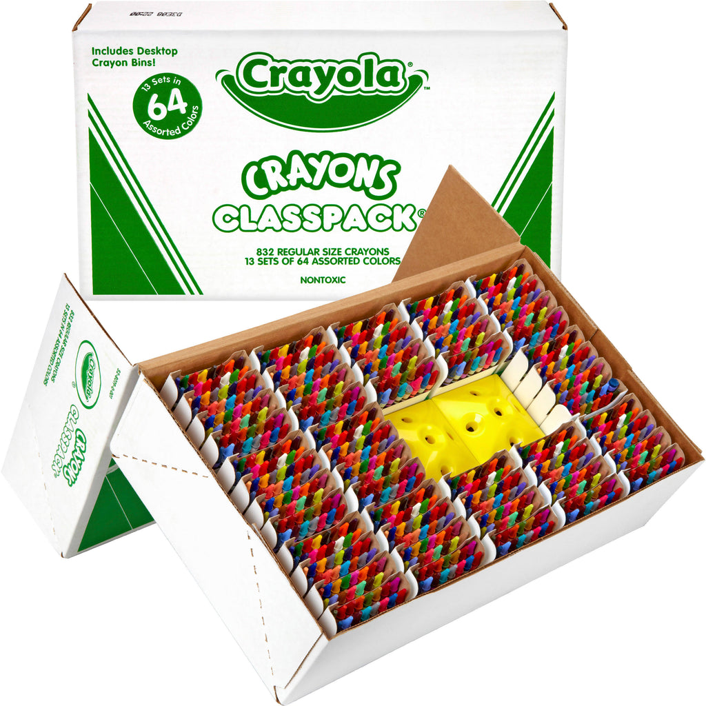 13 Caddies of 64 Regular Crayons A660