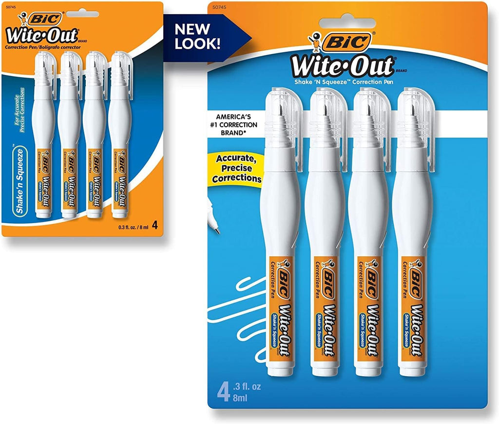 White Correction Pen, 8 ml, 4 Count, 5 Pack Pack of 2 S3040