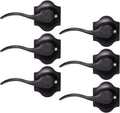 6 Pack Antique Privacy Door Handles Oil Rubbed Bronze Door Lever Set A917806