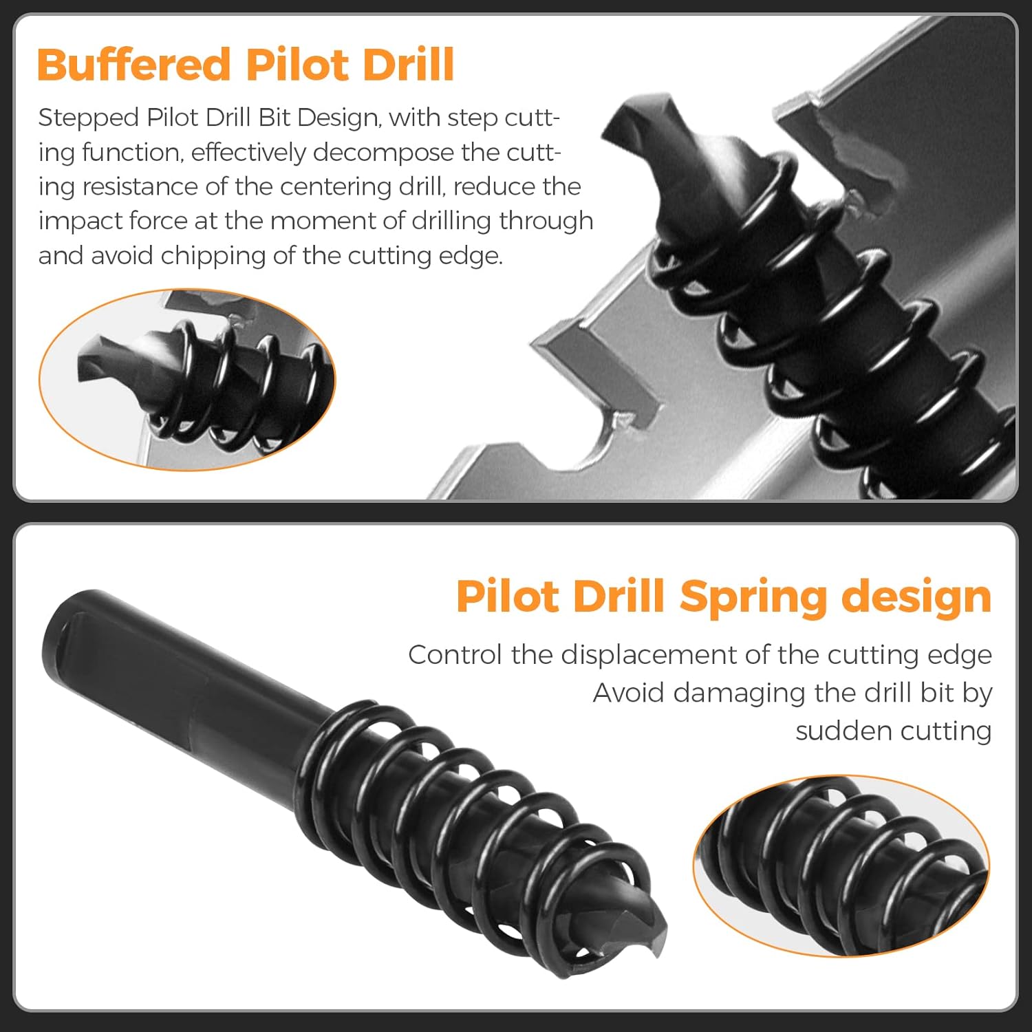 Carbide Hole Saw Kit 6-Piece with Pilot Bit and L-Wrench in Molded Plastic Case Z1362