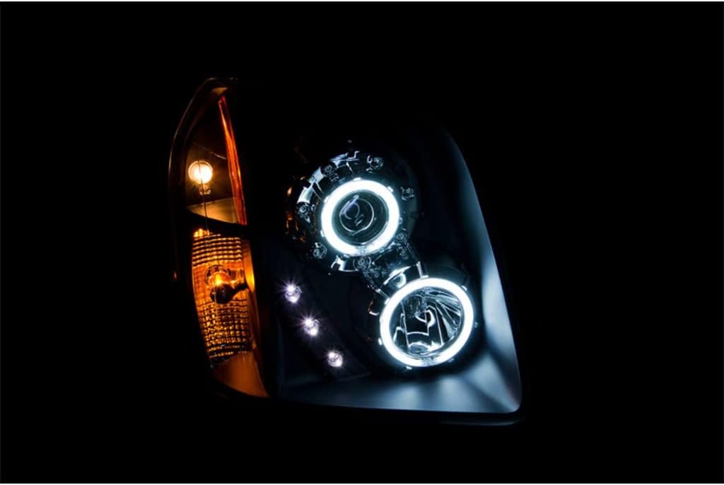 Projector Headlights with Halo Black CCFL X911519