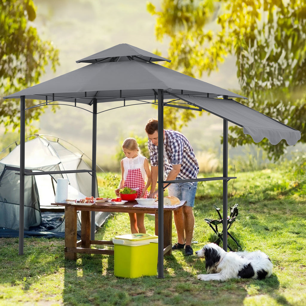 8’ x 5’ Grill Gazebo with Adjustable Side Awning M23012