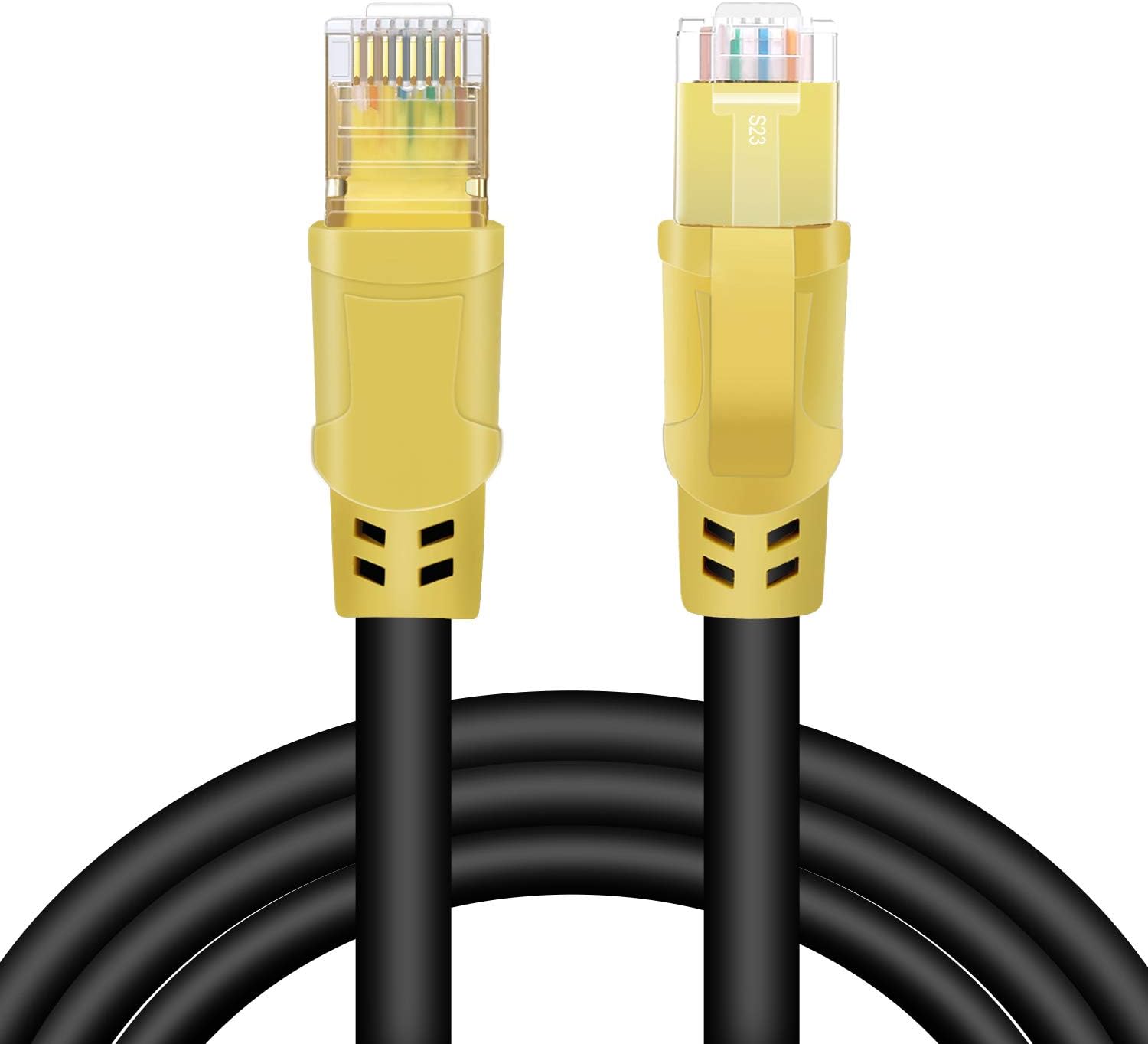 Cat7 Ethernet Cable 400ft 26AWG Heavy-Duty RJ45 10Gbps 600MHz Waterproof Direct Burial X576