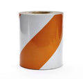High Intensity Reflective Barricade Adhesive Tape, 50 yds Length x 8x22 Width, Orange/White Q126798