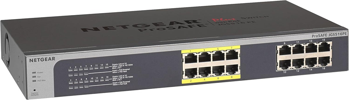 16-Port Gigabit Ethernet Unmanaged PoE Switch with 16 x PoE+ @ 183W P87336