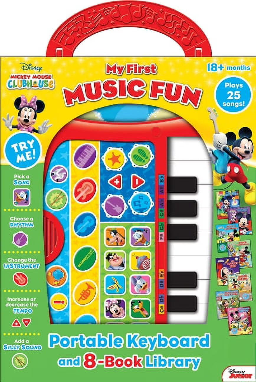 My First Music Fun Portable Keyboard and 8-Book Library Sound Book Set K546395