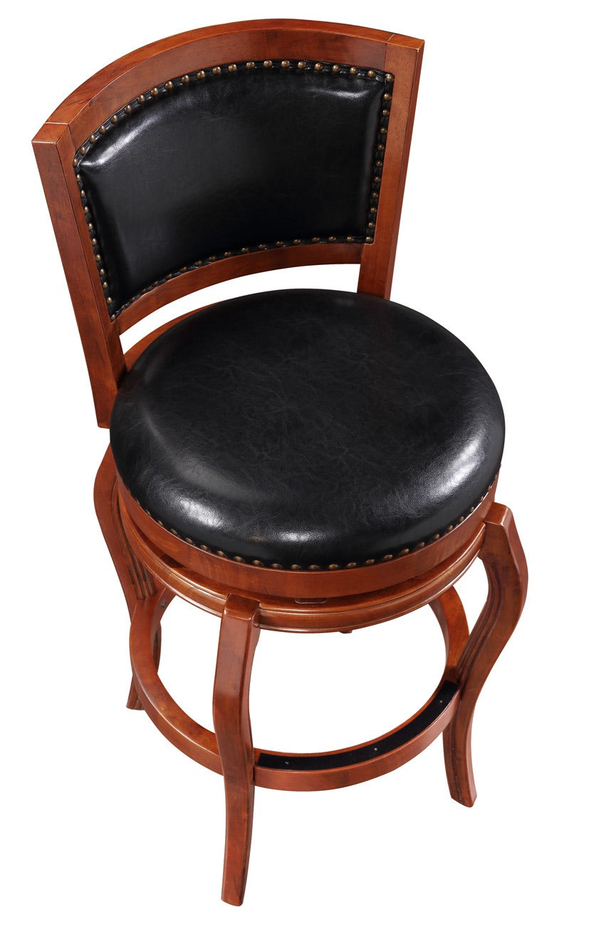Cherry High Back Swivel Bar Stool M5499