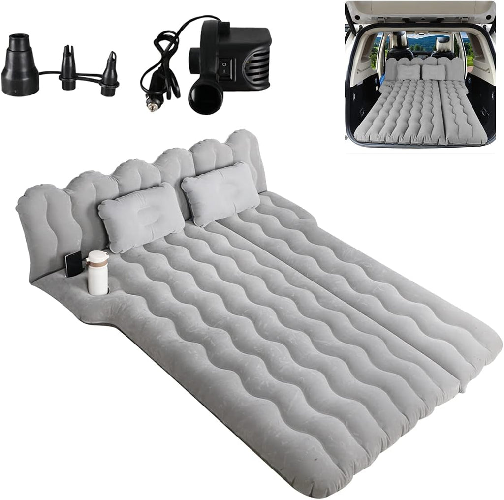 Grey Inflatable Car Mattress with Electric Air Pump F61905