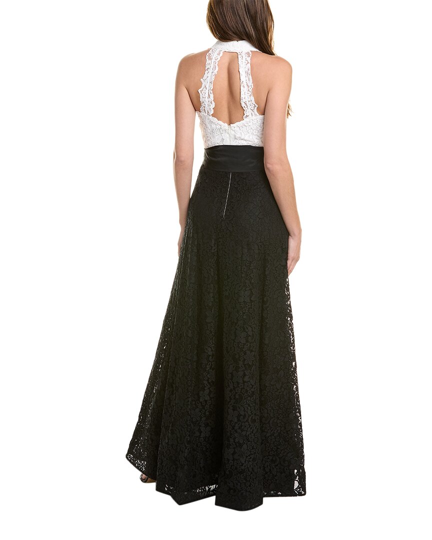 White Halter Lace Gown L63255