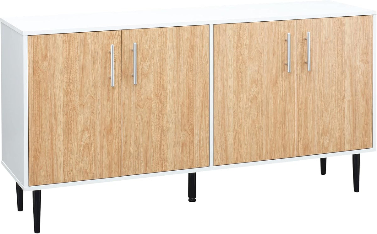 Brown Sideboard Buffet with Adjustable Shelves Y807