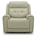 Off White Leather Power Recliner I913048