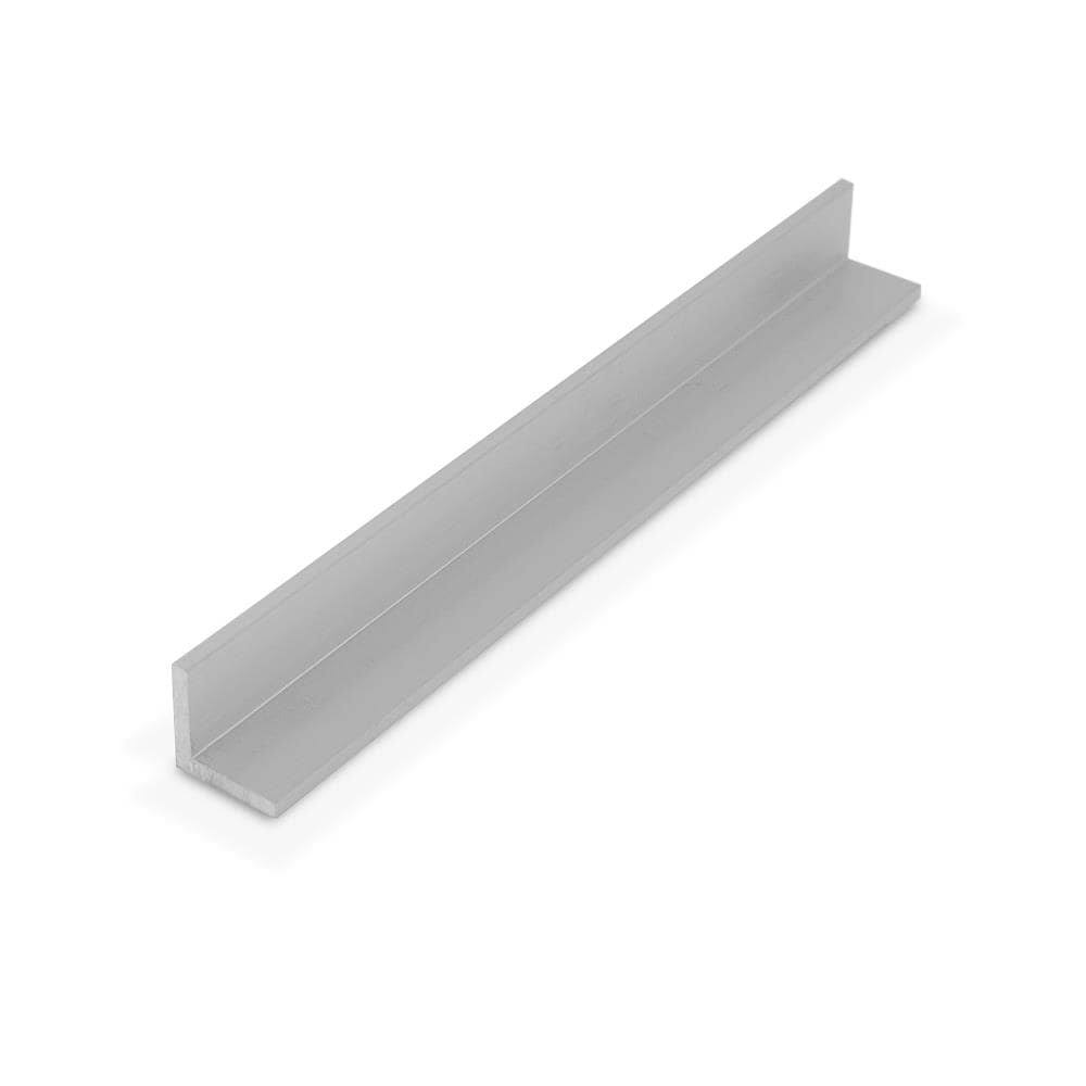 Satin Finish Aluminum Angle Moulding, 3/4 inch x 3/4 inch x 1/8 inch, 46 inch Lengths (Pack of 3) E16377