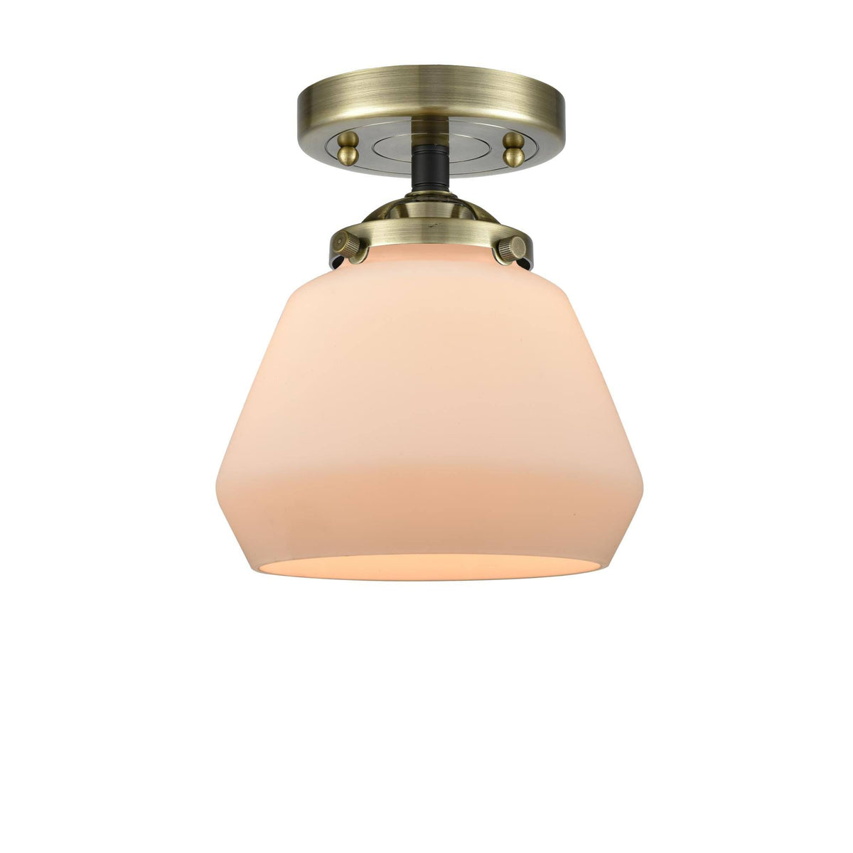 Black Antique Brass Semi-Flush Mount Light N9615
