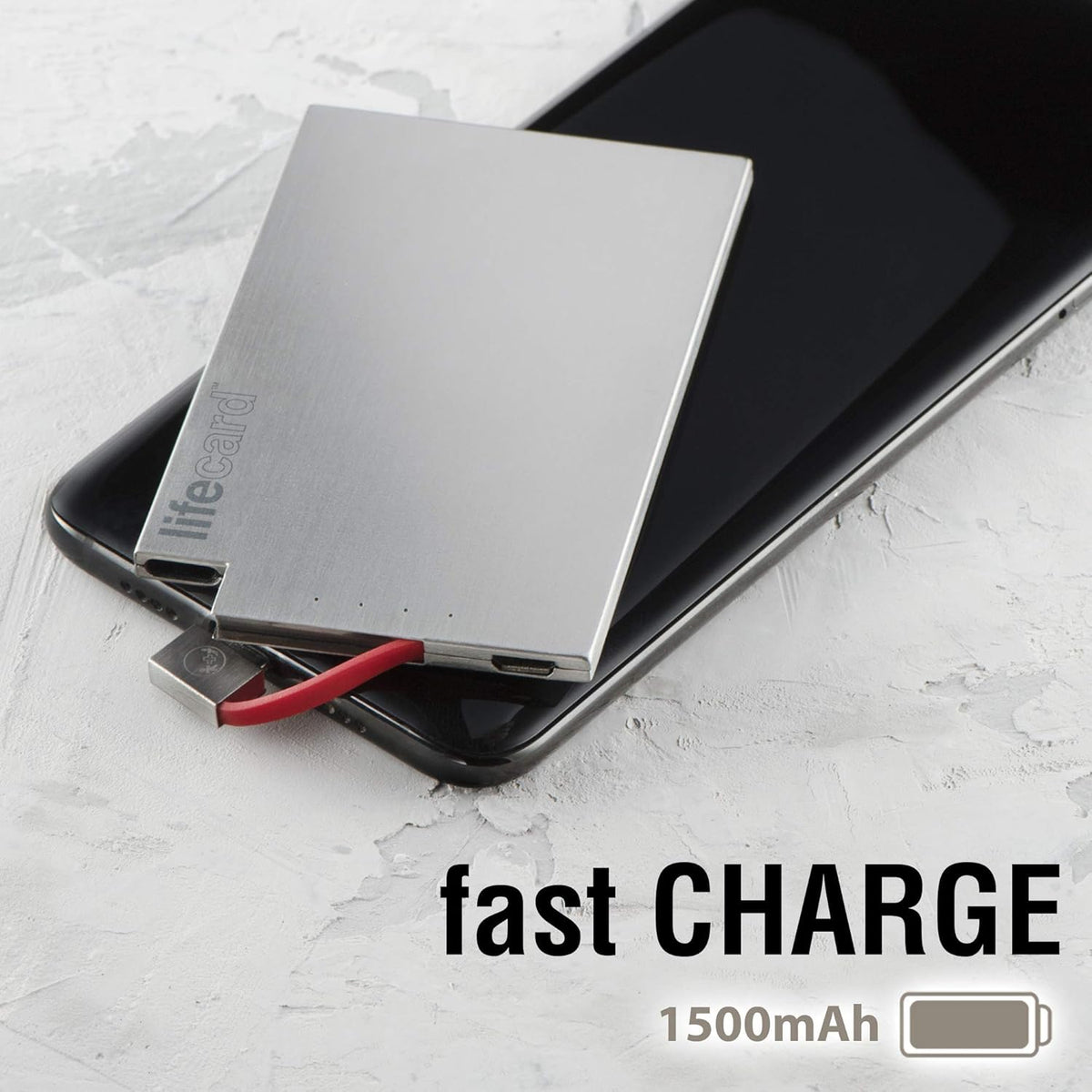 Card Size Power Bank with Built-in MFI Lightning Cable T42188