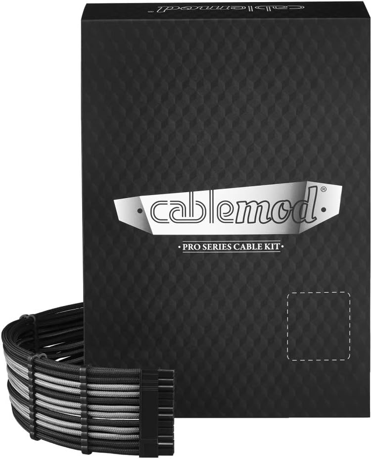 Sleeved Cable Kit for Corsair RM (Black + Silver) F89815