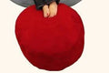 Merlot Micro Suede Pouf Ottoman A4016