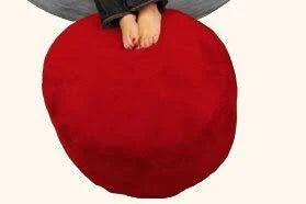 Merlot Micro Suede Pouf Ottoman A4016