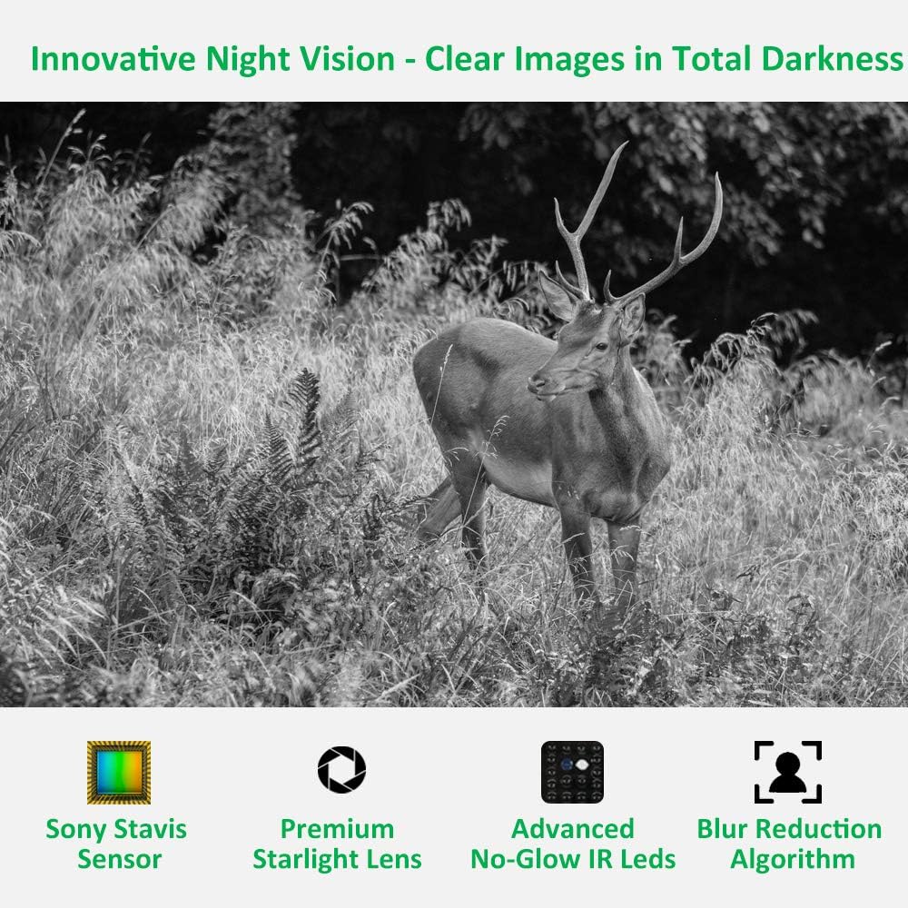Trail Camera 24MP 1080P Waterproof Infrared Night Vision J9455