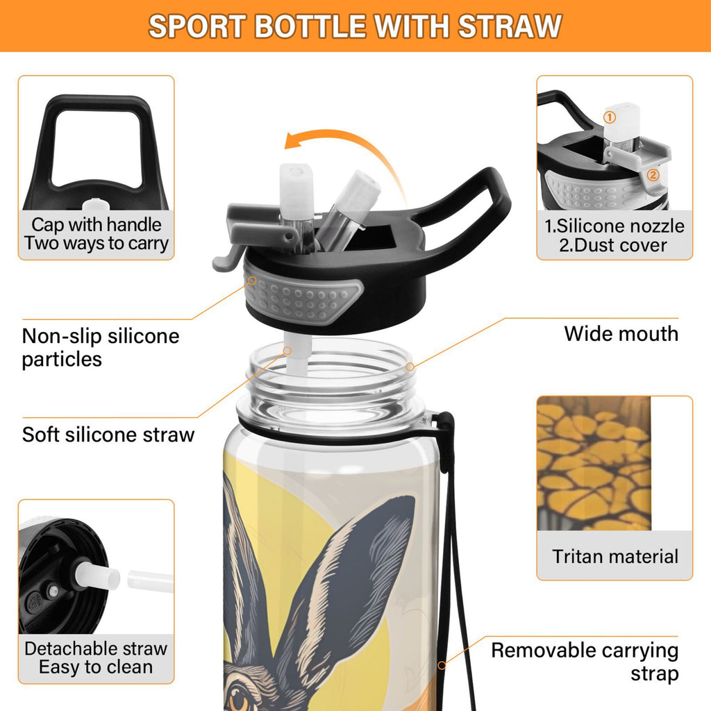 32oz Tritan Leakproof Water Bottle with Straw D285