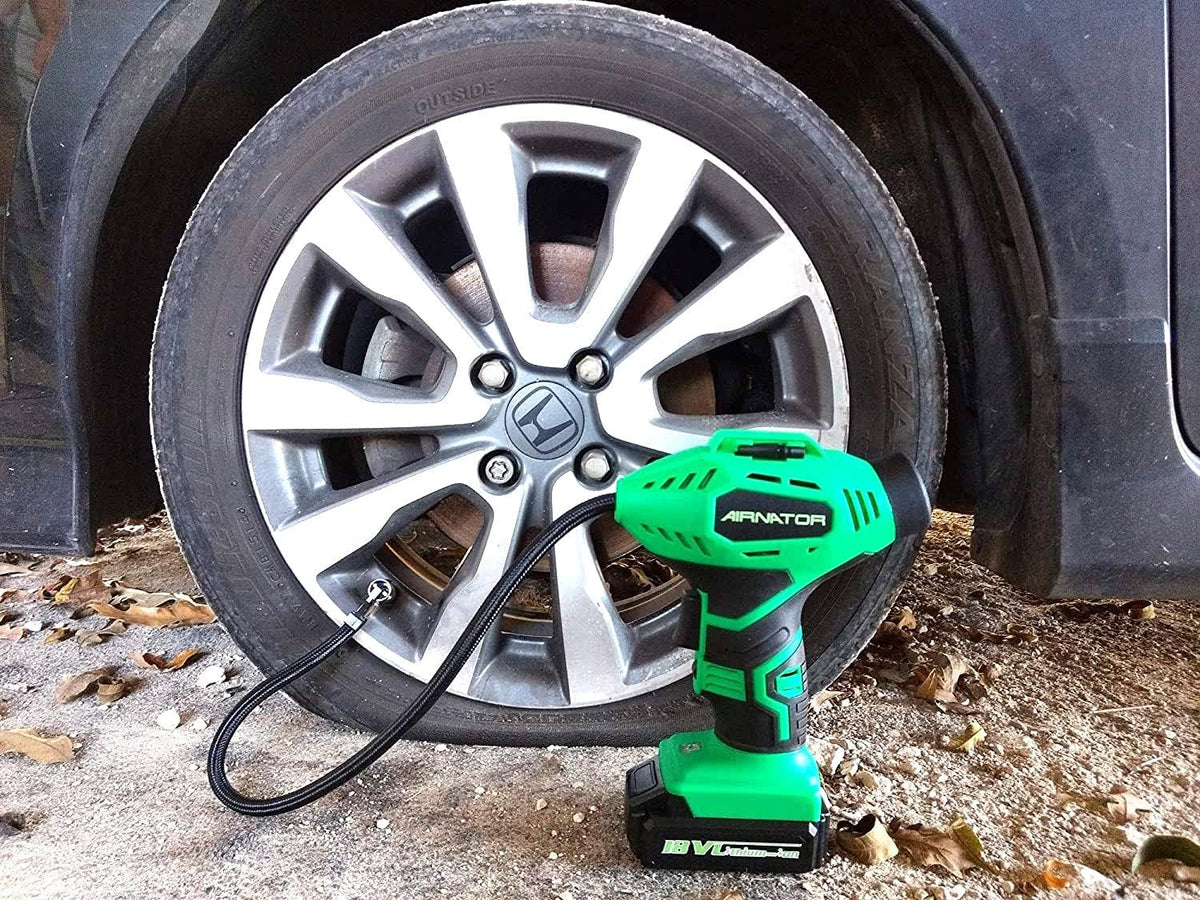 18-Volt Lithium-Ion Cordless Inflator with Gauge, Battery & Charger, 20in Air Hose (9 PC Kit) Pack of 2 G995489