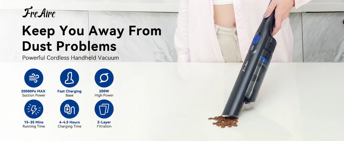 Handheld Vacuum Cordless, 20KPa, 35 Mins Runtime with Fast Charging Dock, One-Touch Empty A900993