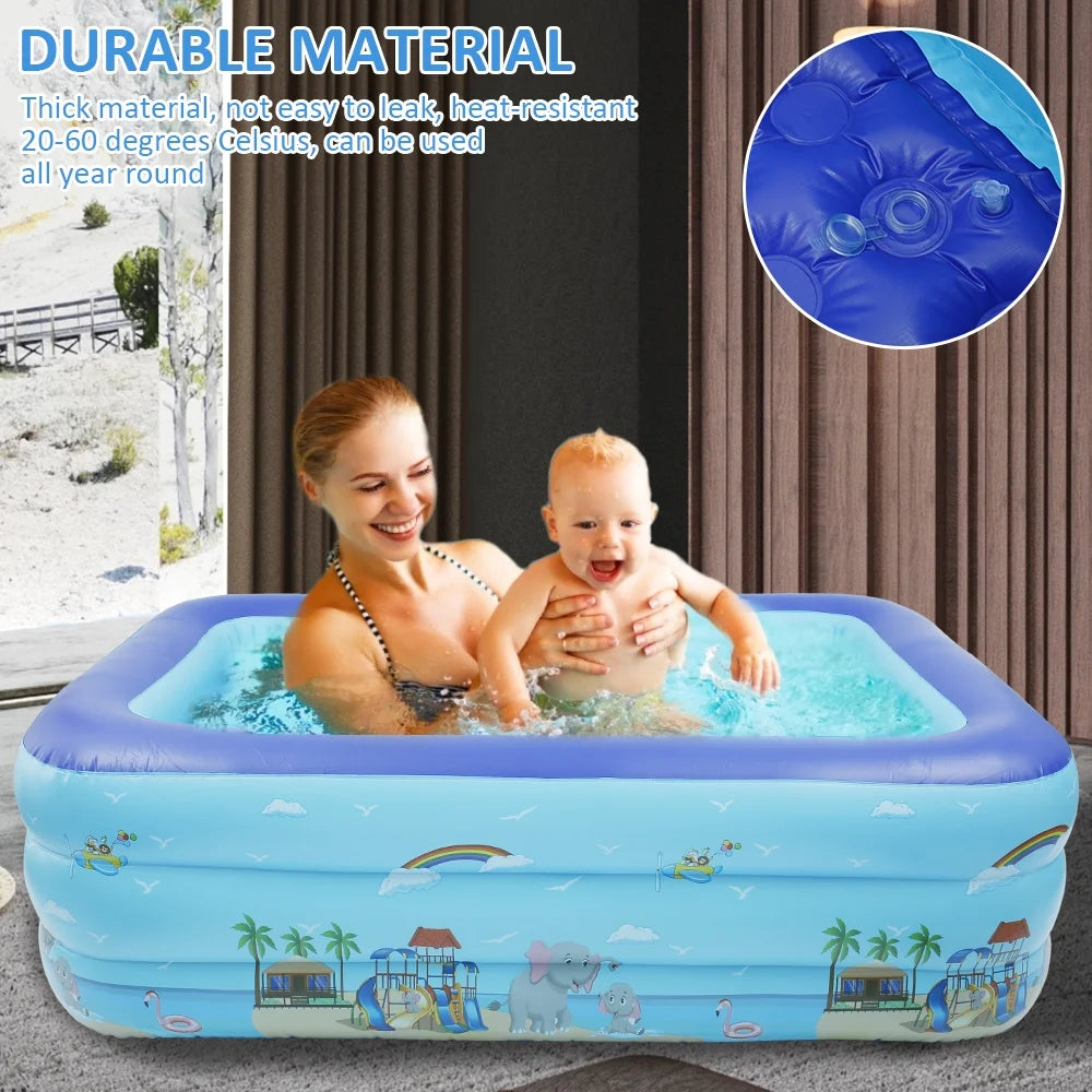 Inflatable Swimming Pool for Kids Adults Family L87712