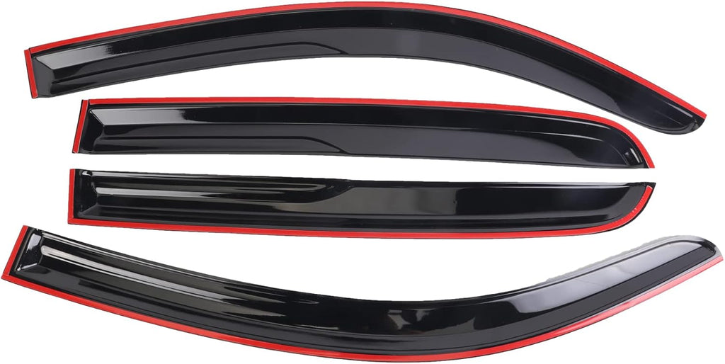 Smoke Window Deflectors Sun Rain Guard Vent Shade for Tacoma Double Cab D6515