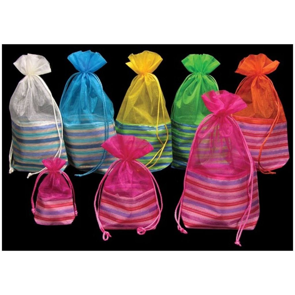 24 Yellow and Green Large Gift Bag 11x22 N900168