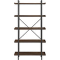 5-Shelf Bookcase Dark Walnut C642846