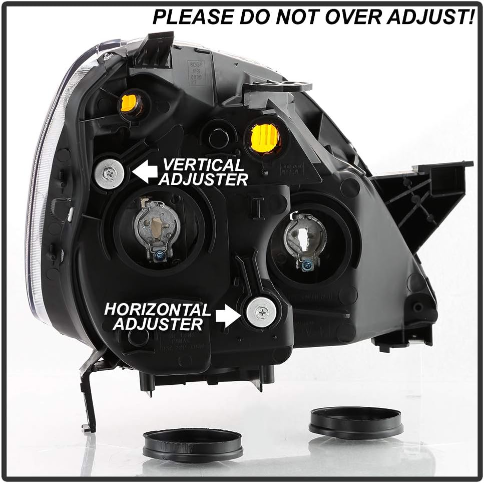 Chrome Housing Headlights Headlamps Assembly B436