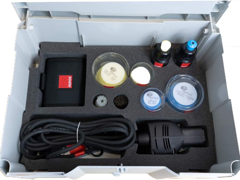 Nano Long Neck I-Brid Kit with Microfiber Towels, Foam Pads, Battery Charger & Polisher Case F235