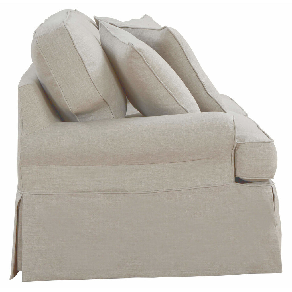 Light Gray Fabric Slipcovered Loveseat W38994