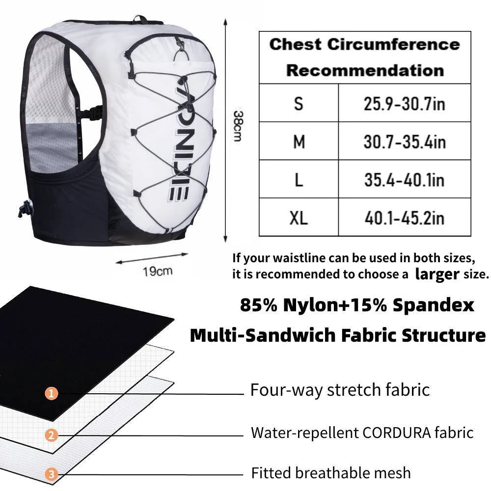 Black 5L Running Hydration Vest Backpack M993499