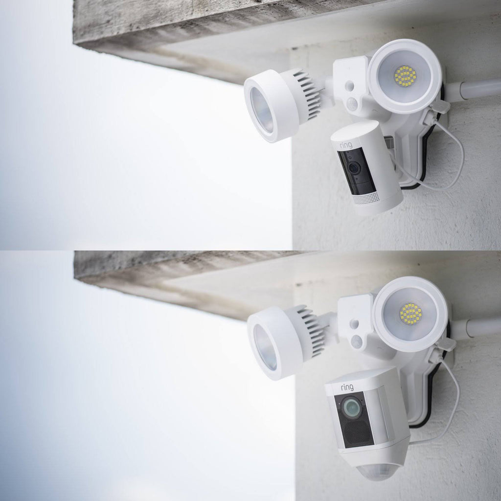 3-in-1 Floodlight, Charger and Mount for Ring Stick Up Cam and Spotlight Cam Battery (Black) V1970