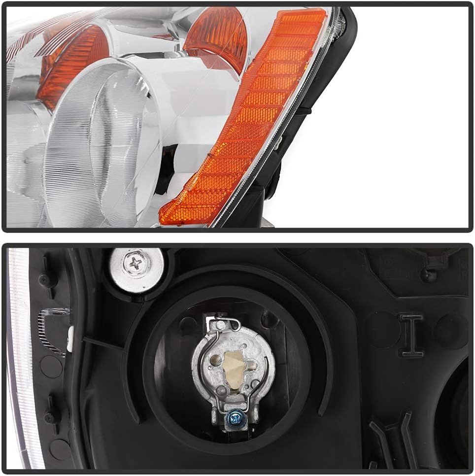 Chrome Housing Headlights Headlamps Assembly B436