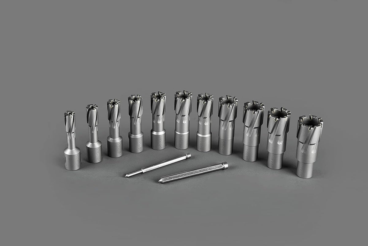 13 pcs Carbide TCT Annular Cutter Set with 2 Pilot Pins U155322