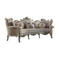 Fabric Antique Pearl Poly Resin Sofa with 8 Pillows G3149