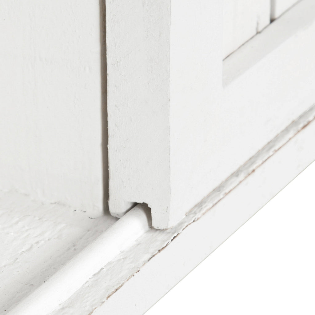White Decorative Farmhouse Cabinet Wall Organizer with Sliding Barn Door and 3 Knobs W14358