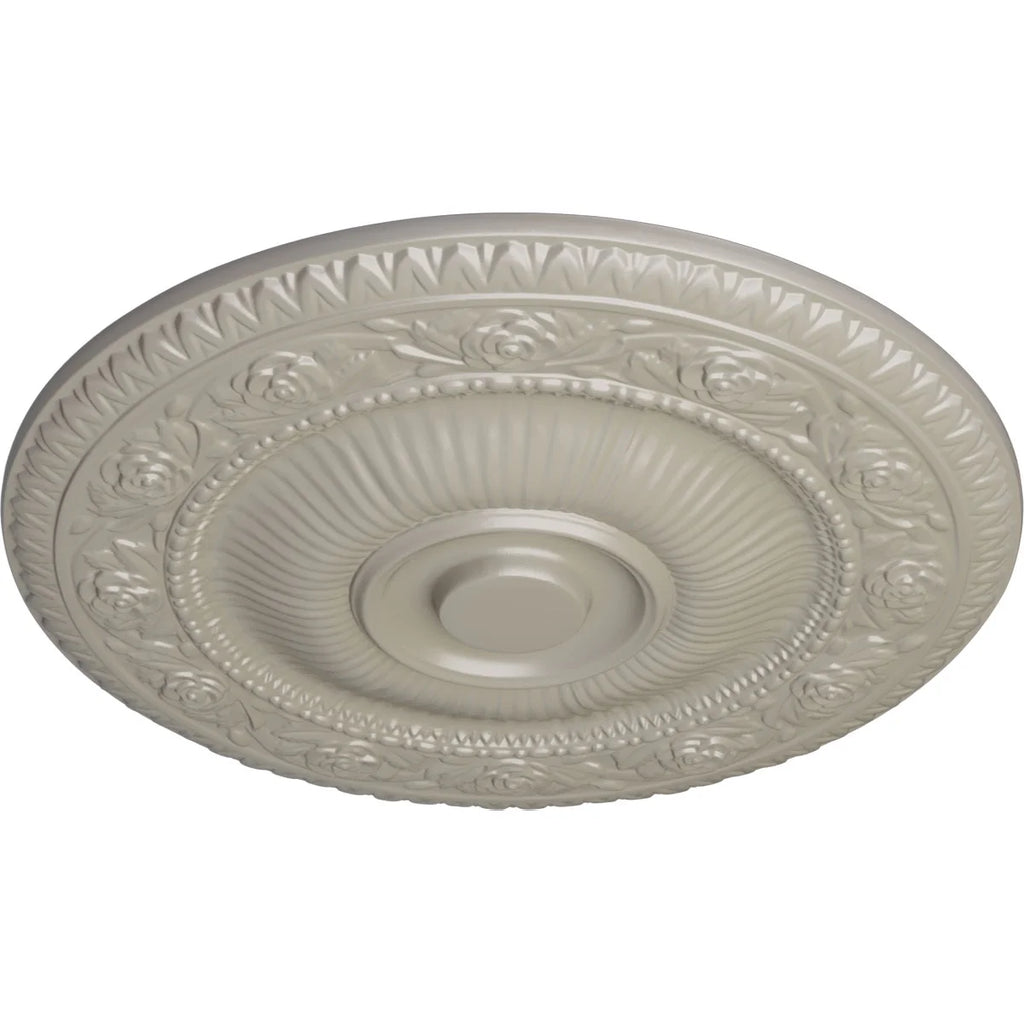 24 1/4"OD x 2"P Hand-Painted Pearl White Ceiling Medallion A700389