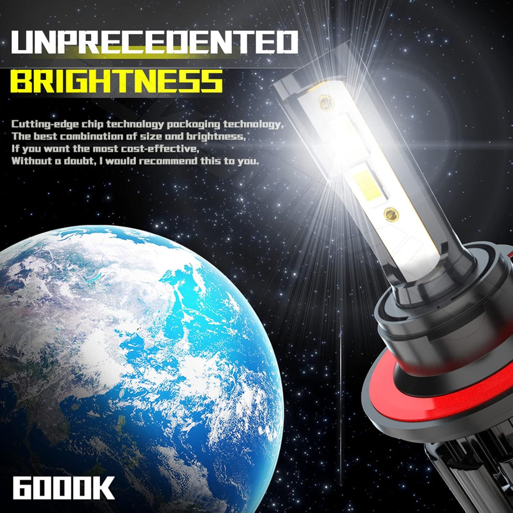 9008 6000K Cool White LED Headlight Bulbs Kit, Pack of 4 Pack of 2 D459